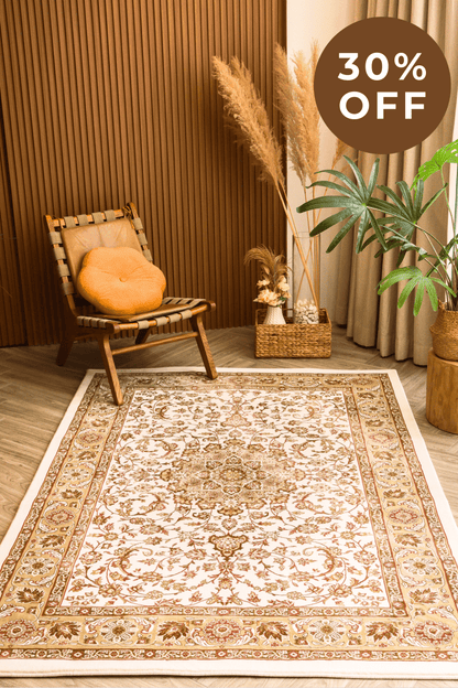 White Gold Majesty Carpet | Ankara | Royal Persian Series - The Carpetier™