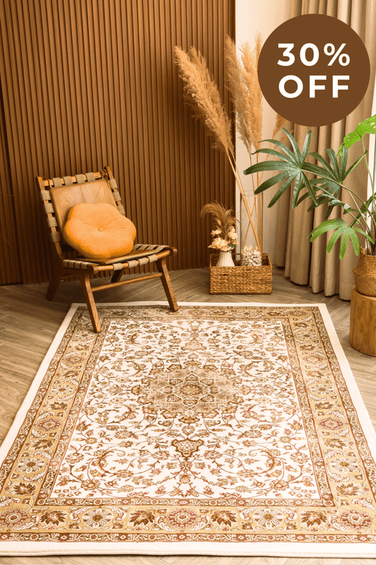 White Gold Majesty Carpet | Ankara | Royal Persian Series - The Carpetier™