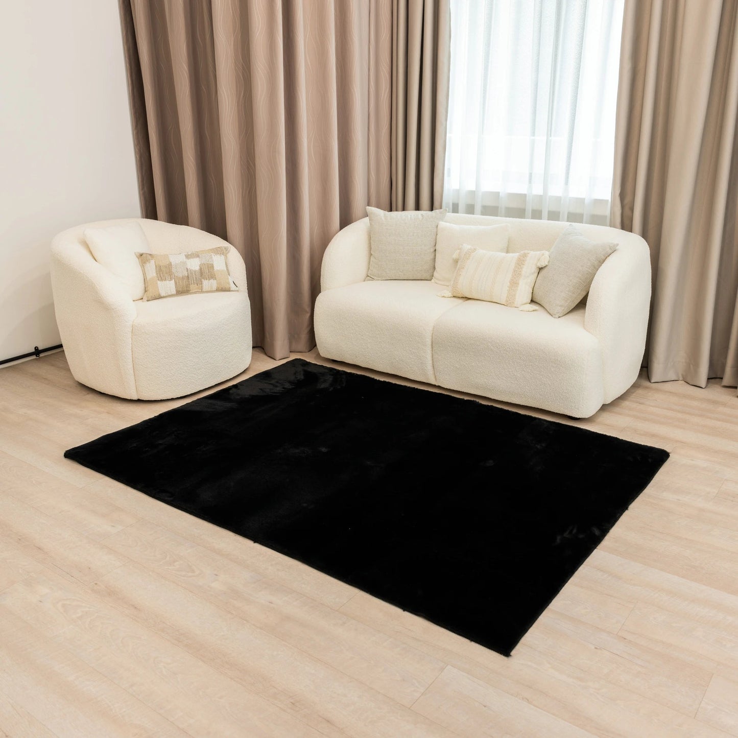 Charcoal Black Cloud Fur Carpet - The Carpetier™