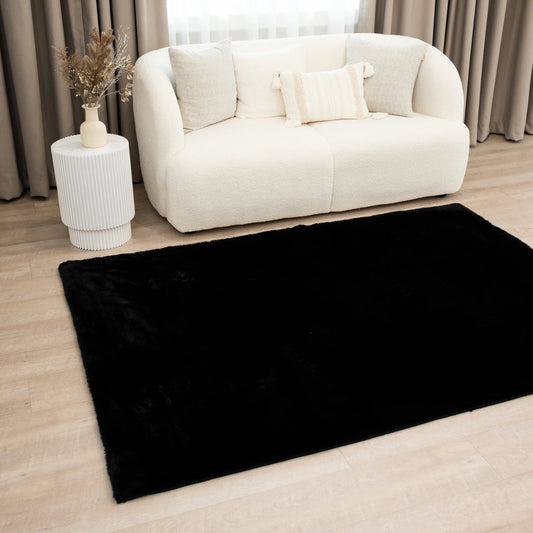 Charcoal Black Cloud Fur Carpet - The Carpetier™