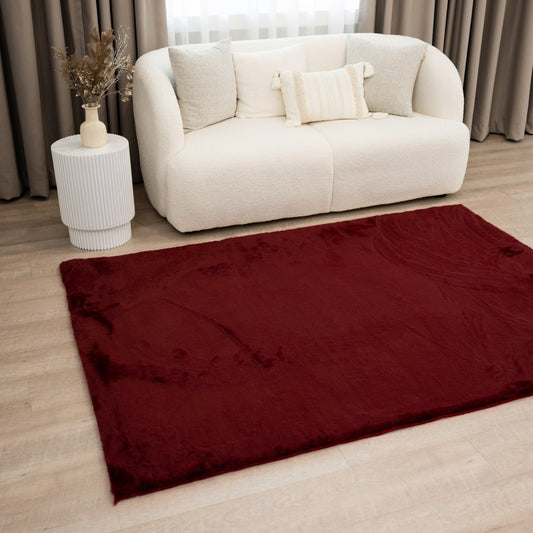 Cherry Maroon Cloud Fur Carpet - The Carpetier™
