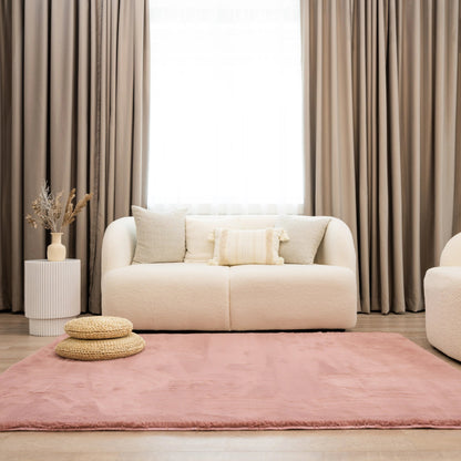 Mauve Pink Cloud Fur Carpet - The Carpetier™