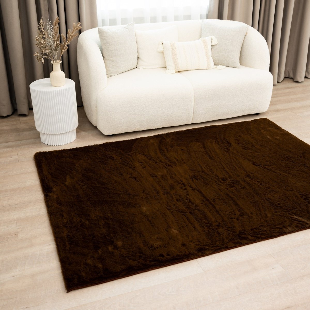 Mocha Brown Cloud Fur Carpet - The Carpetier™