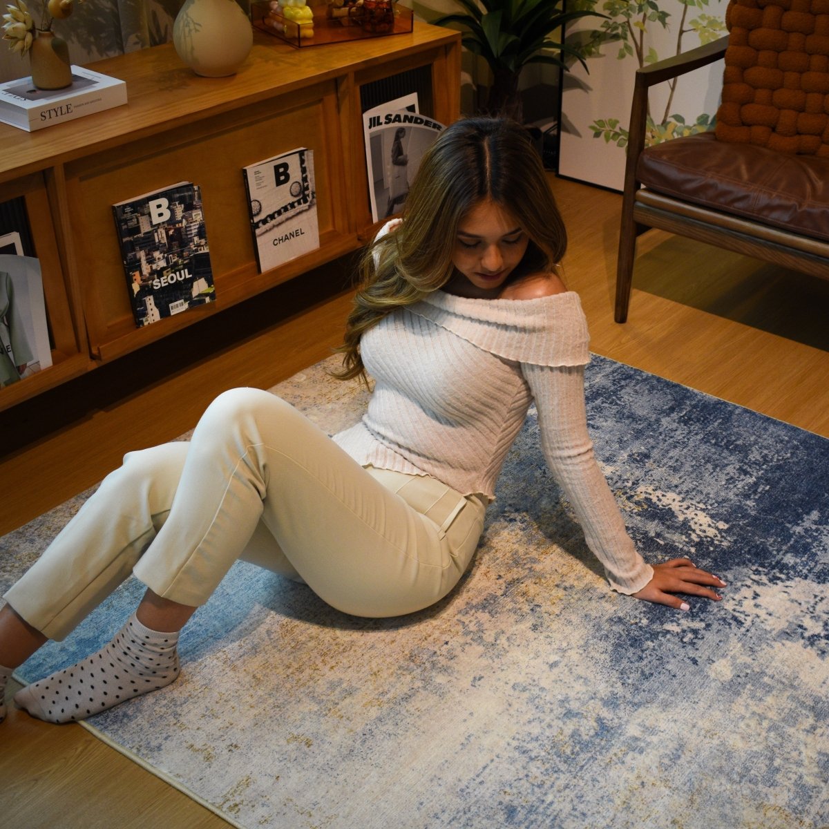 P-8877 Persian Carpet | Polyfibre Cashmere Series - The Carpetier™