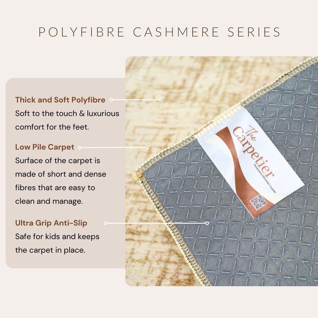 S-4077 Scandinavian Carpet | Polyfibre Cashmere Series - The Carpetier™