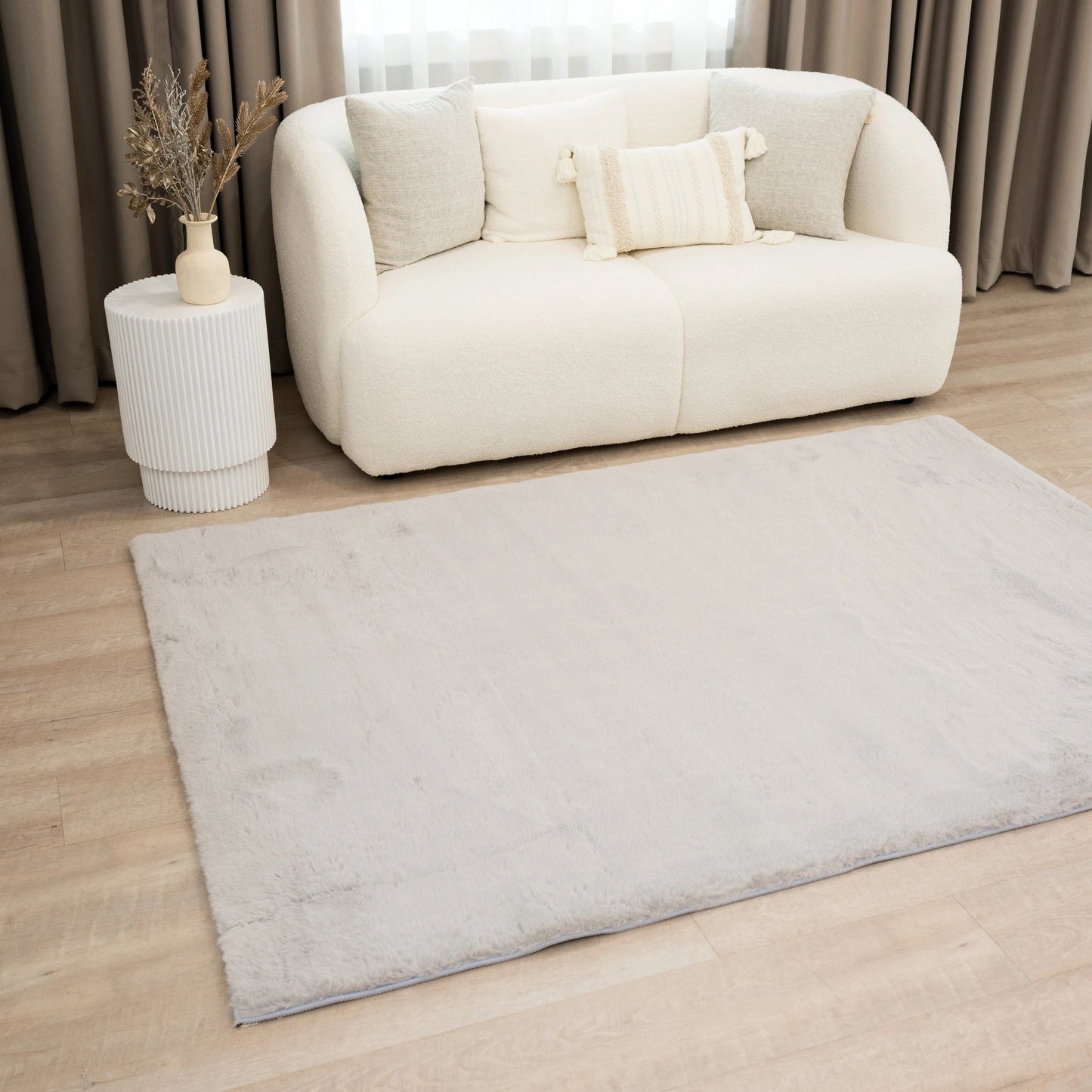 Steel Grey Cloud Fur Carpet - The Carpetier™