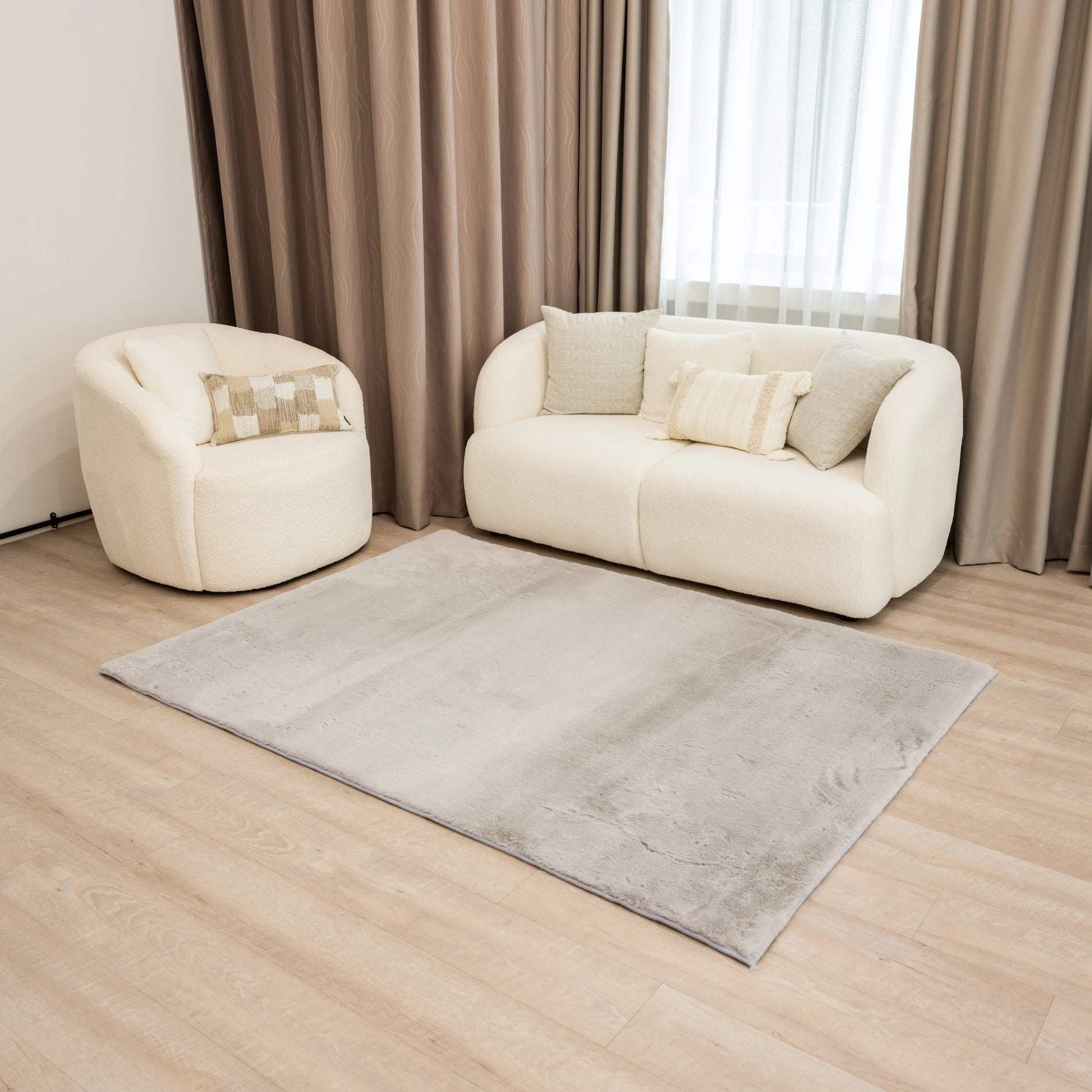 Steel Grey Cloud Fur Carpet - The Carpetier™